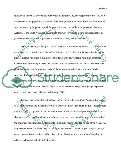 The Emergence of a Unique Cultural Life in the South America