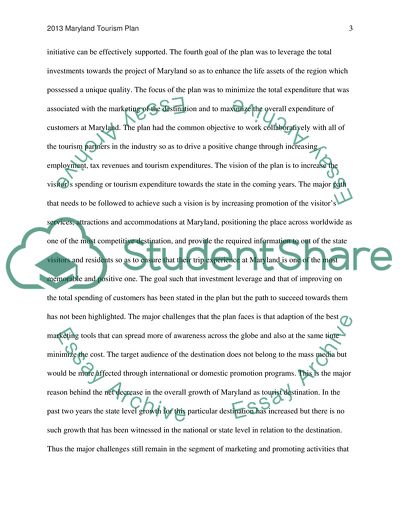 2013 Maryland Tourism Plan