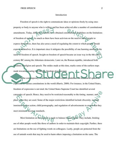 Aspects of Free Speech