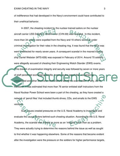 Exam Cheating in the Navy