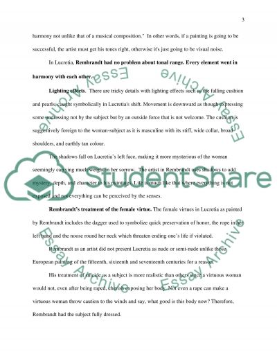 Rembrandt essay