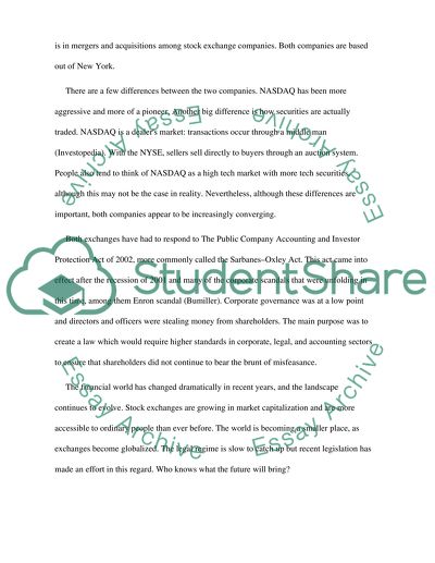 Role of NYSE and NASDAQ in Developing Financial World
