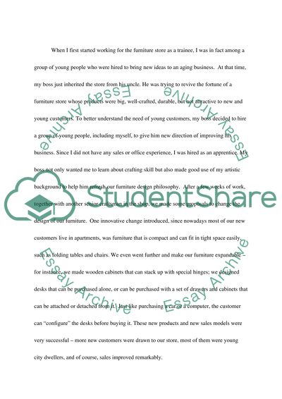 My Working Experience in Business