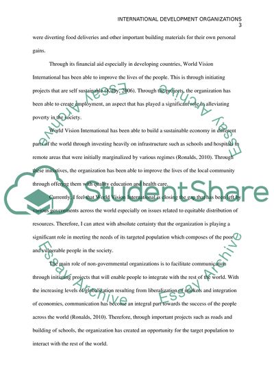 International Development Organizations