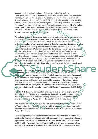 The Similarities, Differences and Connections between State and Non-State Terrorism