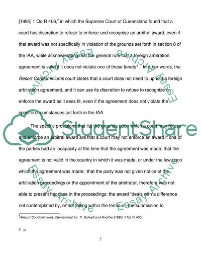 The International Arbitration Act