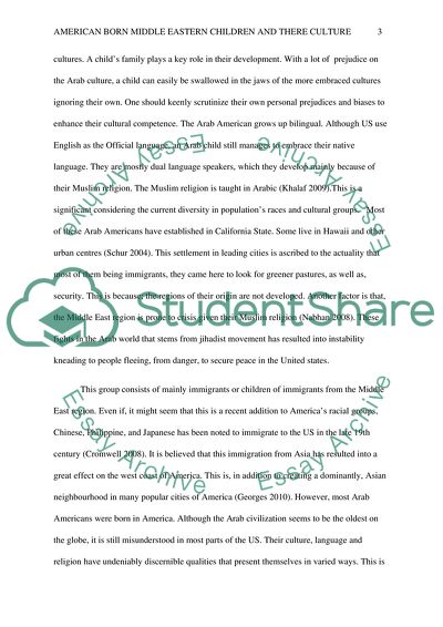 American Born Middle Eastern Children