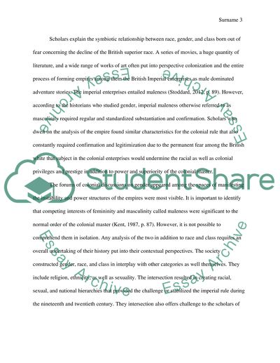 The Intersection of Gender, Class, and Race in the Imperial Enterprise