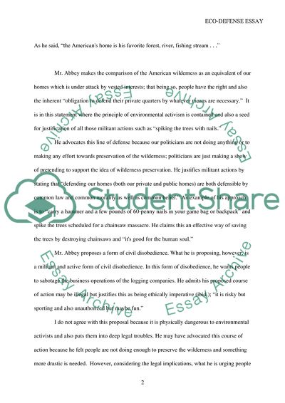 Nature and Place: Eco-Defense