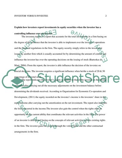 Investor versus Investee