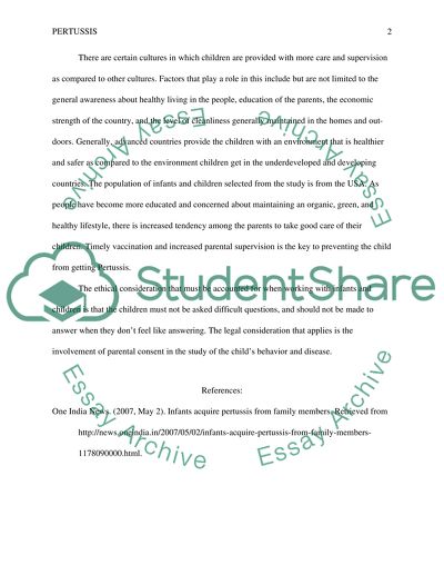 Pertussis as a Disease