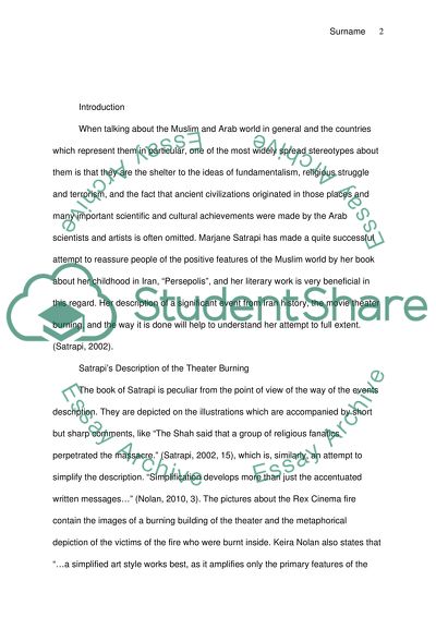 Persepolis Essay Example Topics And Well Written Essays Persepolis Sample Essay Proposal also English As A Global Language Essay Essay For Students Of High School