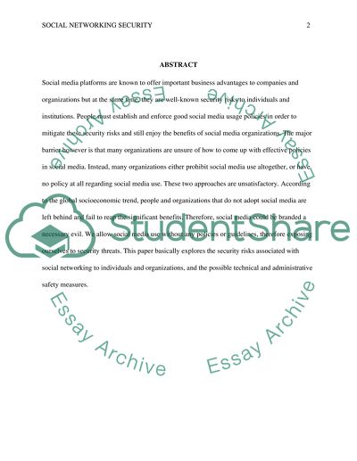 Security Risks Arising from Social Networking