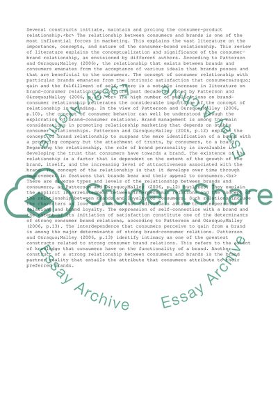 Consumer Brand Relations