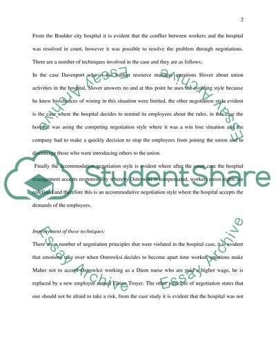 Negotiation and Conflict Resolution in Labor