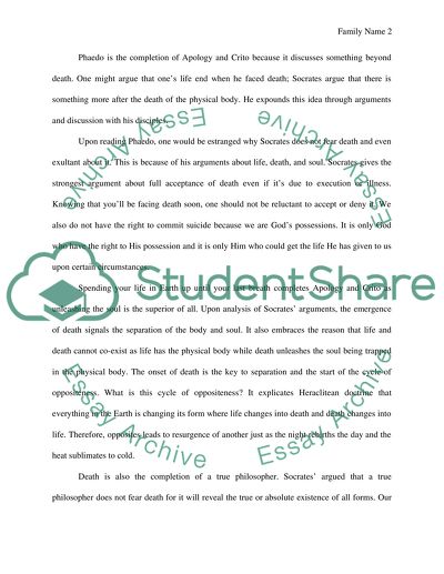 Discussion of Phaedo, Apology and Crito