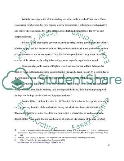 Legislation for Inequality and Discrimination in Employment
