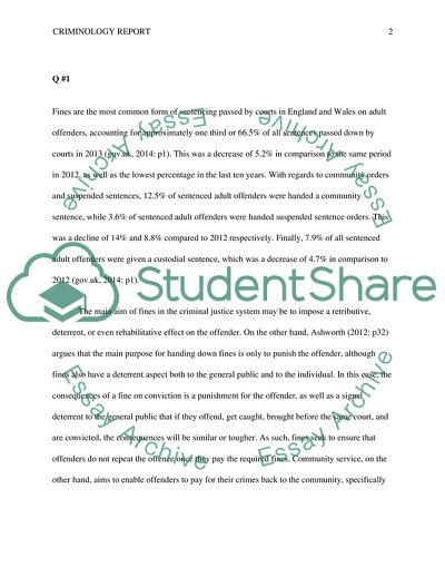 Fines as the Most Common Form of Sentencing