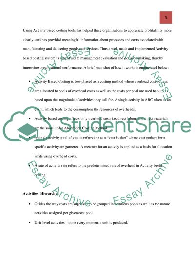 Costing and Traditional Costing