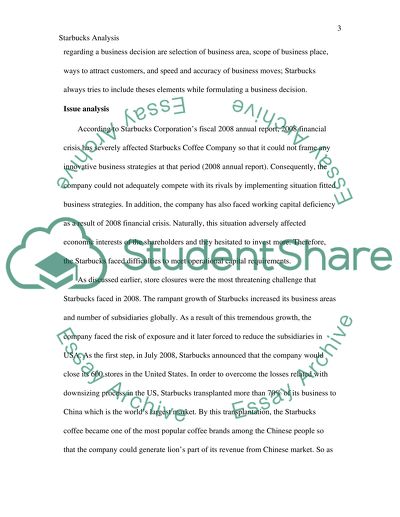 Starbucks Corp: Clouds in Your Coffee Analysis