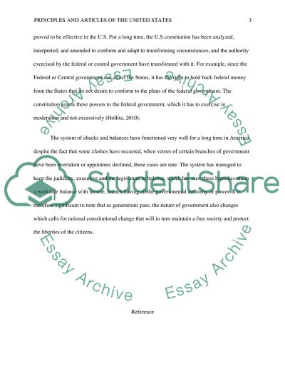 Principles and Articles of the United States