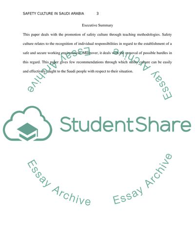 Safety Culture in Saudi Arabia