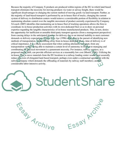 Changes in Transportation Methodologies Associated with the Contemporary Movement of Goods
