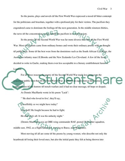 The Poetry f the First World War