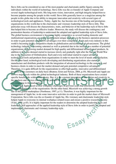 Leadership Style of Steve Jobs