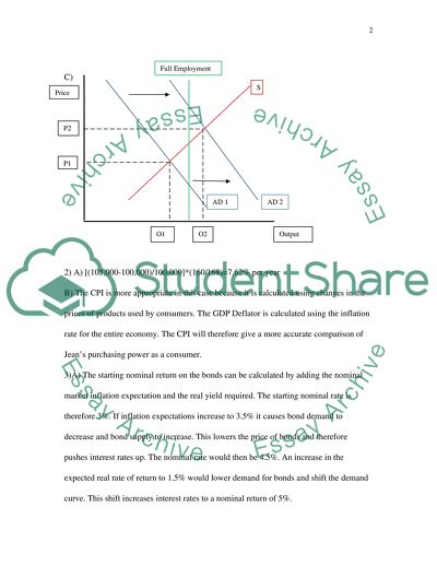Intro to MacroEcon - College level - 13 questions total - some one-paragraph answers and some graphs