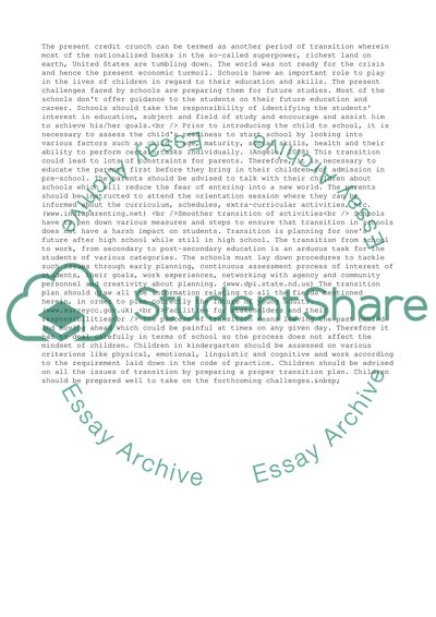 School Readiness and Role of Stakeholders