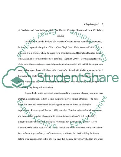 A Psychological Examination of Why We Choose Who We Choose and How We Relate in Love
