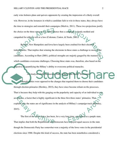 Hillary Clinton and the Presidential Race