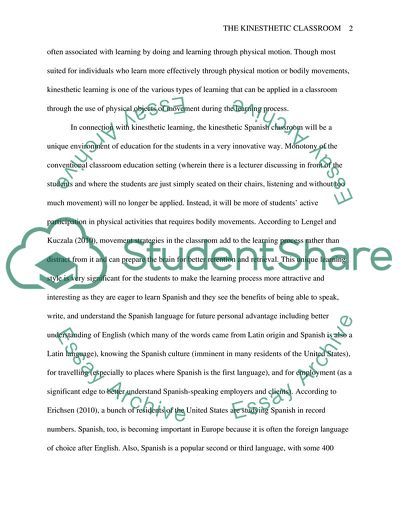 The Kinesthetic Classroom