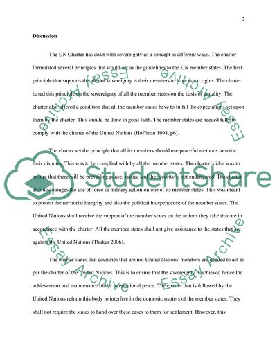 The Doctrine of National Sovereignty