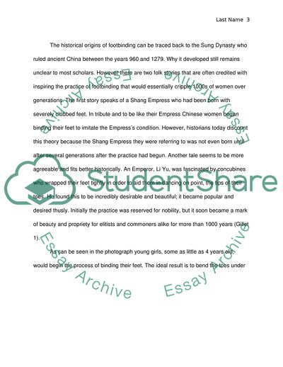 Chinese Culture: Discussing the Unethical Practice of Footbinding