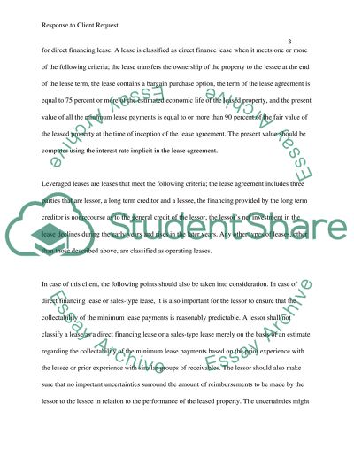 Response to Client Request