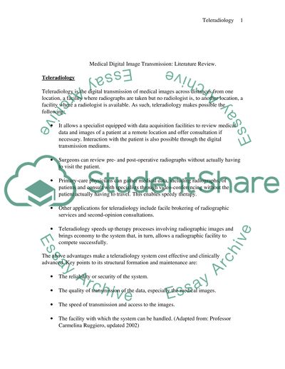 Medical Digital Image Transmission