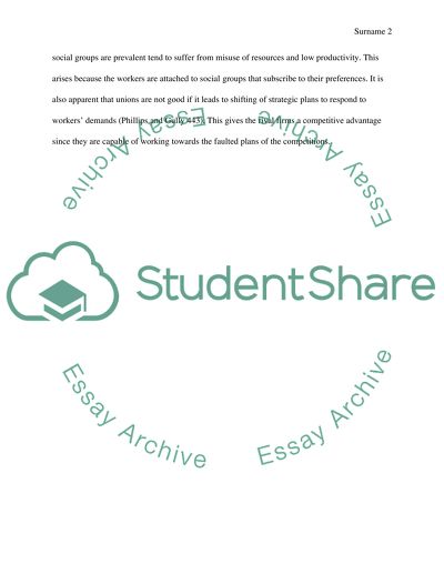 Discuss the pros and cons of unions