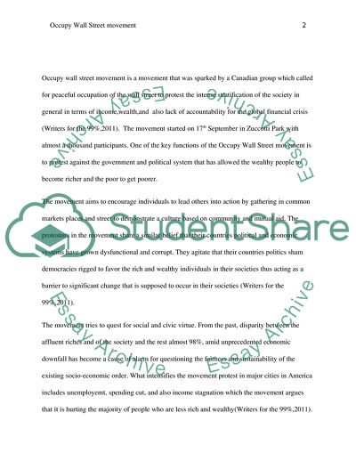 Occupy Wall Street Movement