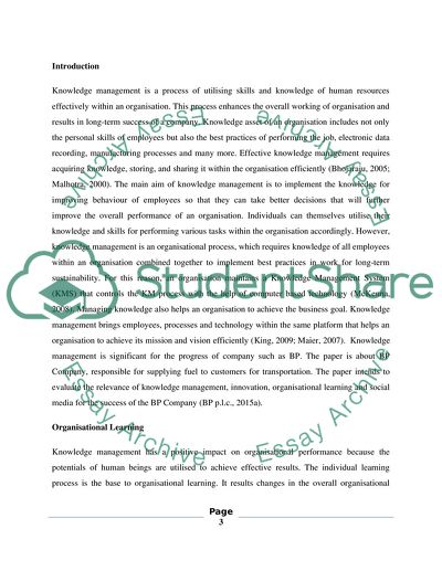 Knowledge Management, Social Networks and Innovation