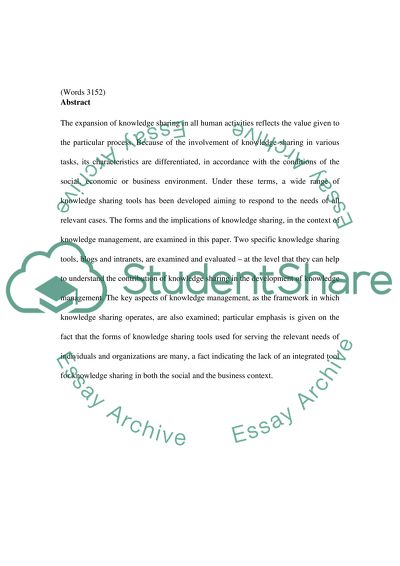 Knowledge Management Processes and Tools