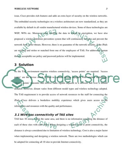 Wireless Network for The Athletes Shack
