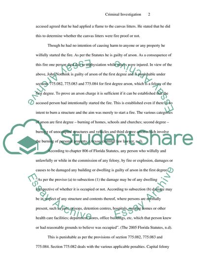 Criminal investigation