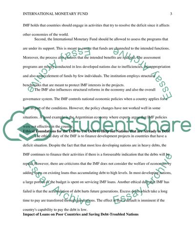 The role of the IMF in helping poor and debt-troubled countries