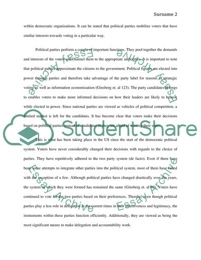 Roles of Political Parties and Interest Groups in Contemporary US Society