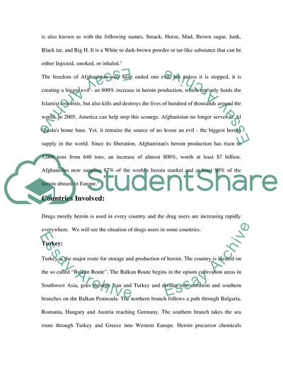 Opium, Heroin, Marijuana, Hashish Drugs