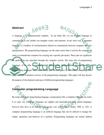 Computer Programming Languages