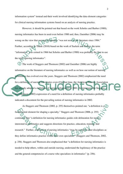 Nursing Informatics Telehealth and Graves and Corcorans Data-Information-Knowledge