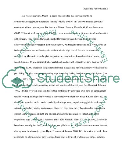 Impact of Gender on Academic Performance